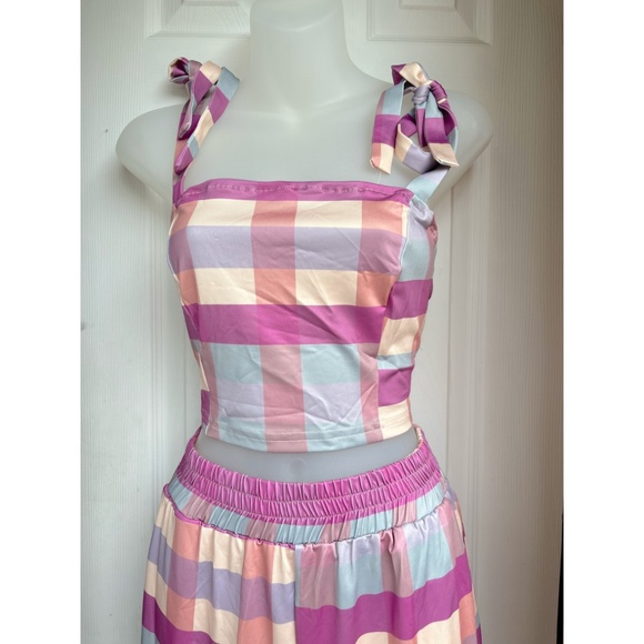 NEW Two piece outfit twofer pants crop top - Picture 2 of 3